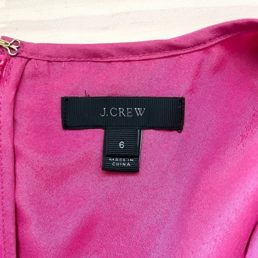 J.Crew Pink Lace‎ Peplum Sleeveless Top, Size 6